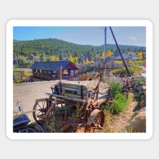 Nederlands Colorado Metal and Wooden Cart Sticker